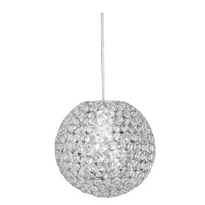 Sparkling 1-Light Globe Pendant