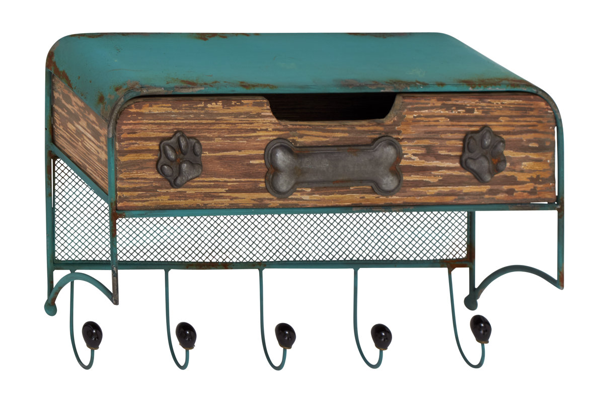 Cole & Grey Metal Wooden Wall Mounted Coat Rack & Reviews Wayfair