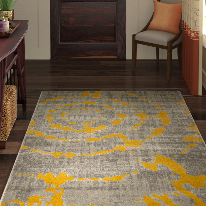 World Menagerie Chaima Light Gray Yellow Area Rug Reviews Wayfair Chaima Light Gray Yellow Area Rug
