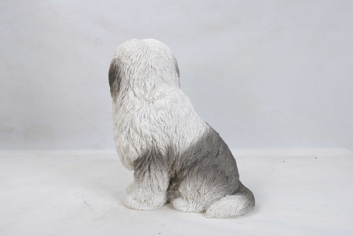 old english sheep dog statue