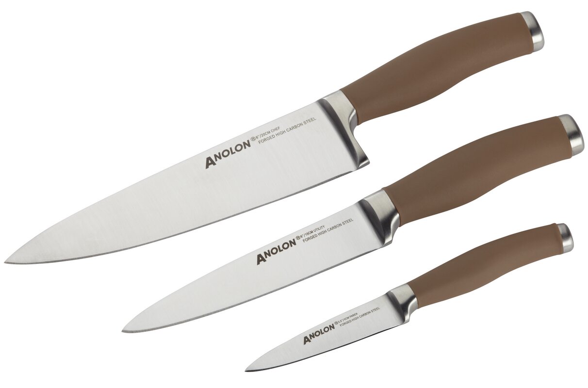 Anolon 3 Piece Chef Knife Set Reviews Wayfair