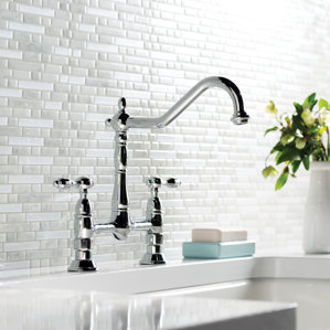 Kingston Brass Tudor Double Handle Kitchen Faucet