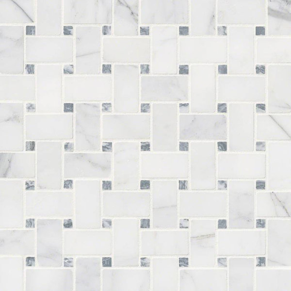 Msi Calacatta Cressa Basketweave Honed Marble Mosaic Tile In White Msi Calacatta Cressa Basketweave Honed Marble Mosaic Tile In White Reviews Wayfair