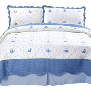 Brianna Embroidered Coverlet Set