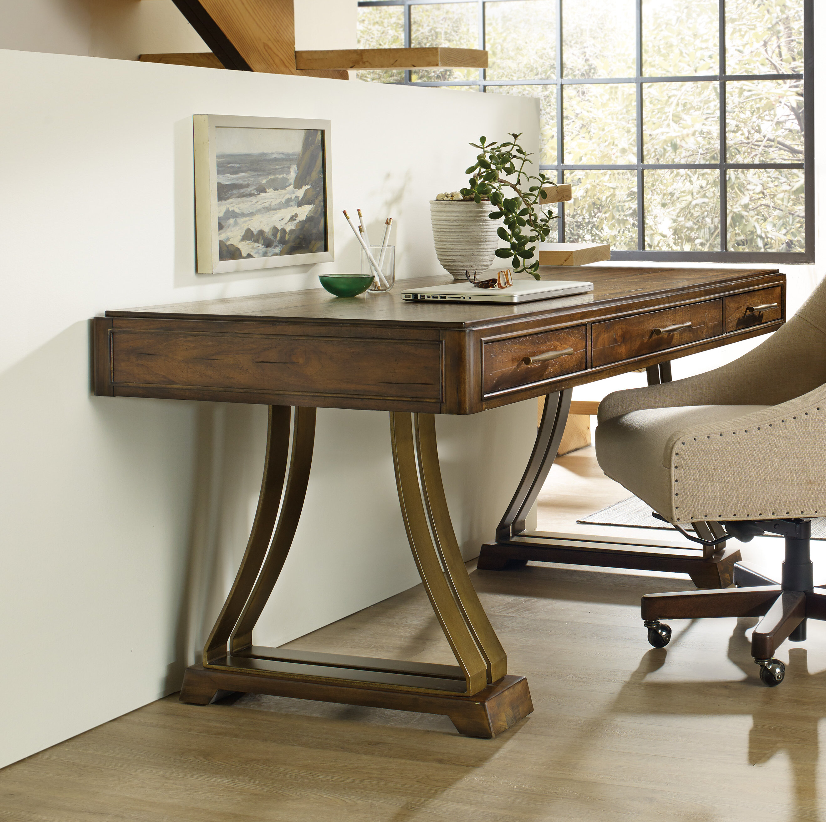 Hooker Furniture Big Sur Solid Wood Writing Desk Reviews Wayfair