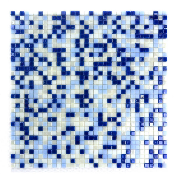 Abolos Galaxy Straight 0 31 X Gl Mosaic Tile In Blue White Abolos Galaxy Straight 0 31 X Gl Mosaic Tile In Blue White Wayfair