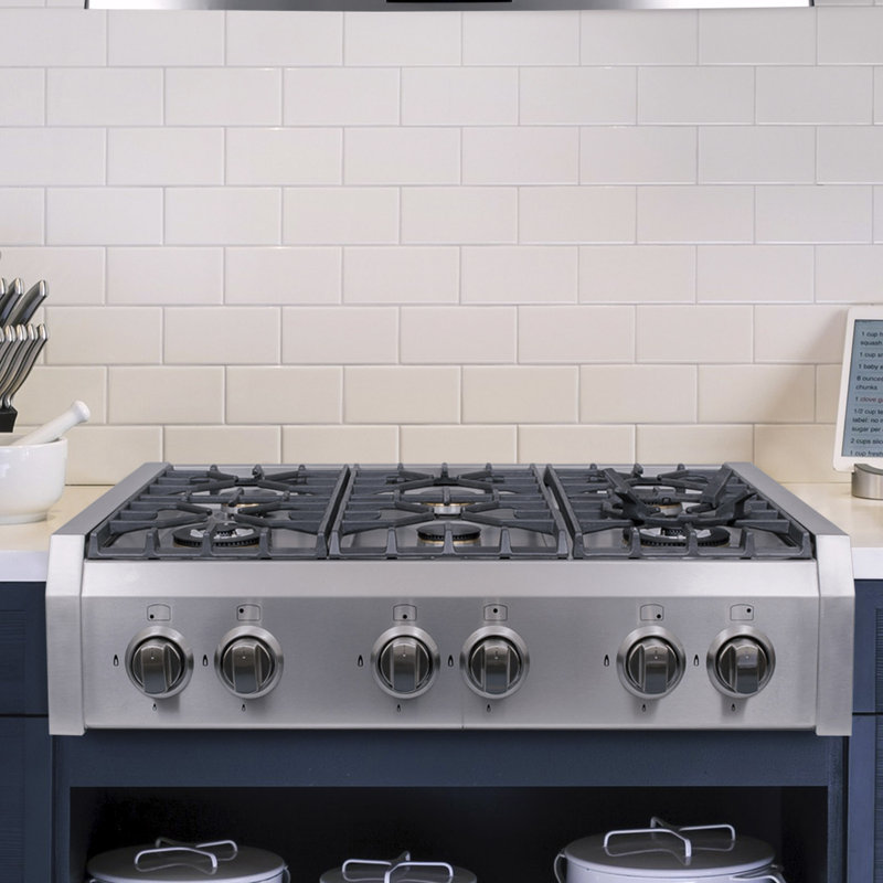 Cosmo 36" Gas Cooktop with 6 Burners and Removable Griddle & Reviews