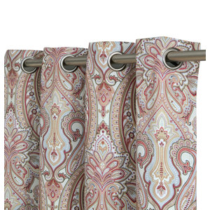 Paisley Damask Blackout Curtain Panels (Set of 2)