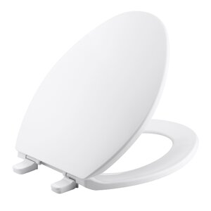 Brevia with Quick-Release Hinges Elongated Toilet Seat