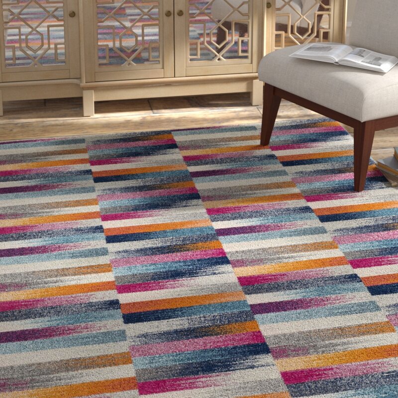 Andover Orange/Blue Area Rug & Reviews | AllModern