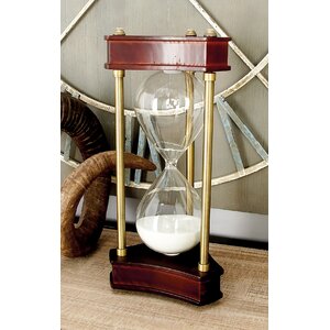 Wood, Metal and Glass Hourglass