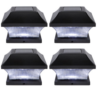 Landscape Lighting You Ll Love Wayfair Solar Garden Pathway 4 Led Fence Post Cap Set Of