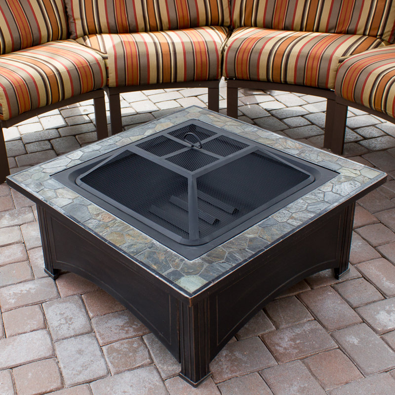 AZ Patio Heaters Steel Wood Burning Fire Pit Table ...