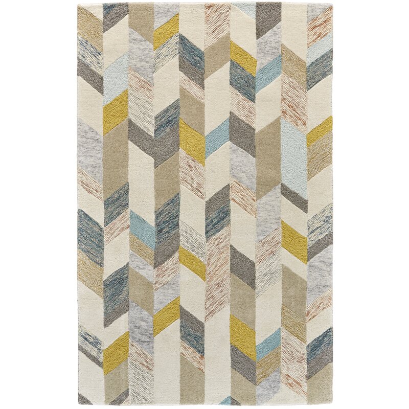 Christine Hand-Tufted Gray/Gold Area Rug & Reviews | AllModern