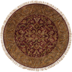 One-of-a-Kind Ina Hand-Knotted Wool Dark Red/Brown Indoor Area Rug