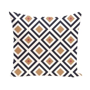 Diamond Mayhem Geometric Print Outdoor Pillow