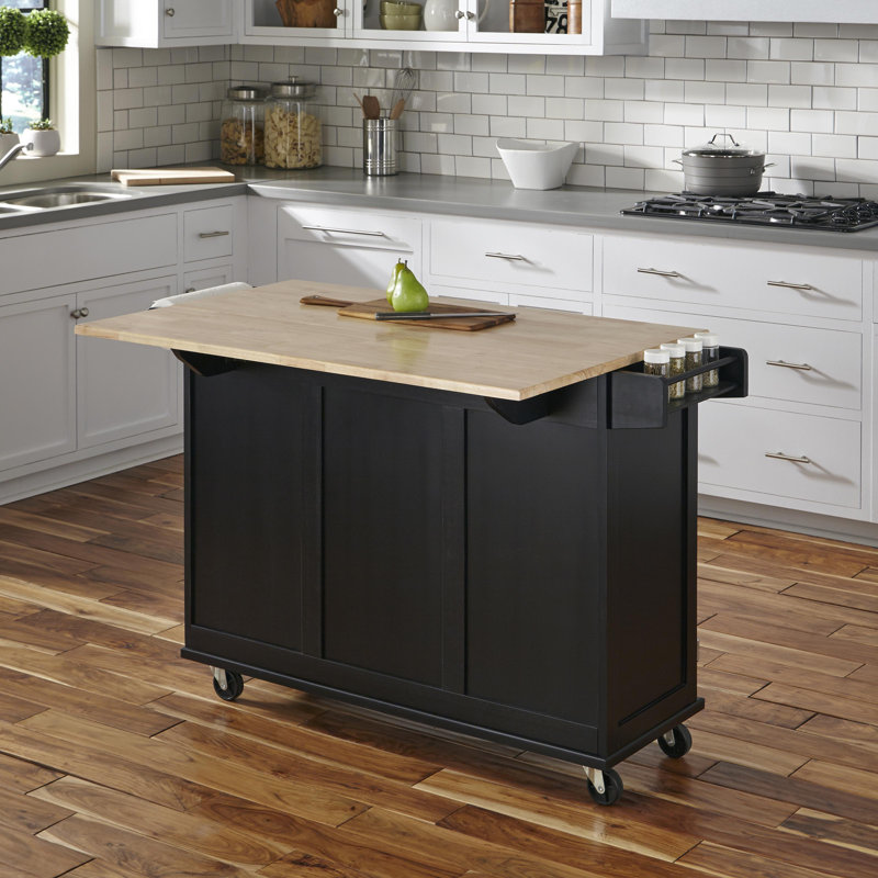 Andover Mills Kuhnhenn Kitchen Cart With Wood Top Reviews Wayfair