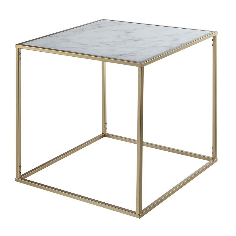 Theydon Faux Marble End Table And Reviews Allmodern