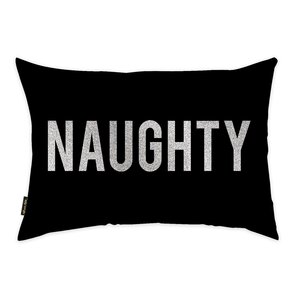 Naughty Glitter Letters Lumbar Pillow