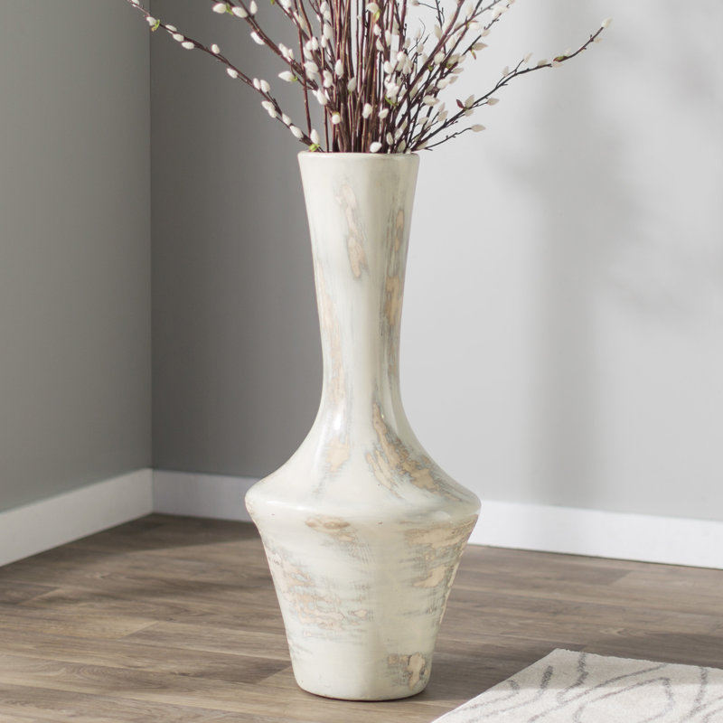 Brayden Studio Gray Mexican Pottery Floor Vase Reviews Wayfair Gray Mexican Pottery Floor Vase