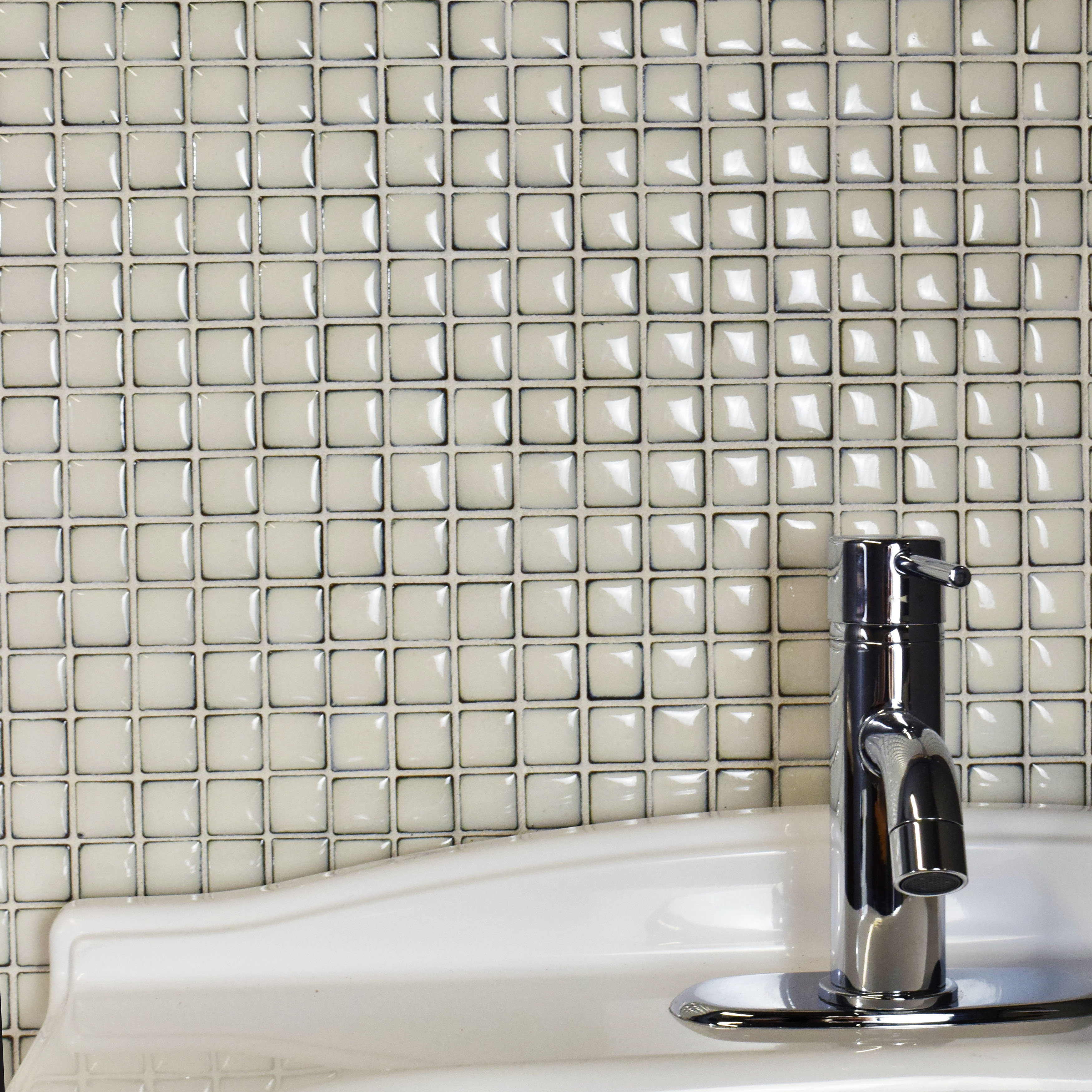 Elitetile Essentia 12 X Square Porcelain Mosaic Floor And Wall Elitetile Essentia 12 X Square Porcelain Mosaic Floor And Wall Tile In Ivory White Wayfair