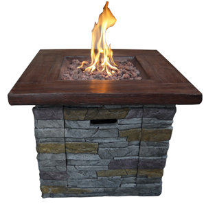 Davey Outdoor Propane Gas Fire Pit Table