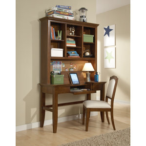Dustin Writing Desk with Hutch and Chair by Viv + Rae