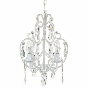 Alida 4-Light Crystal Chandelier with Chain