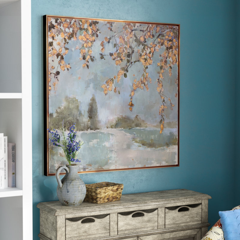 Peaceful Landscape Art Framed Painting Print & Reviews Birch Lane