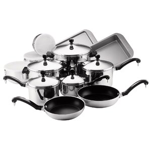 Classic Stainless Steel 17 Piece Cookware Set