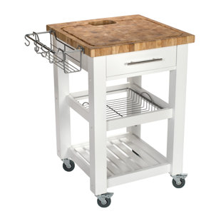 Butcher Block Kitchen Islands Carts You Ll Love Wayfair Sydney Kitchen Cart With Butcher Block Top