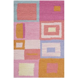 Claro Geometric Pink Area Rug