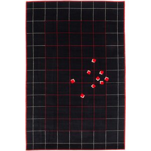 Bressler Black/Red Area Rug