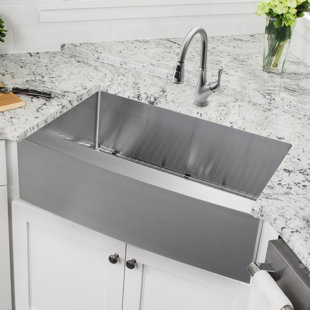 Farmhouse Sinks You Ll Love Wayfair 36 L X 20 75 W A Front Single Bowl Stainless Steel Kitchen Sink With Faucet