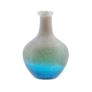 Frosted Hand Blown Glass Vase