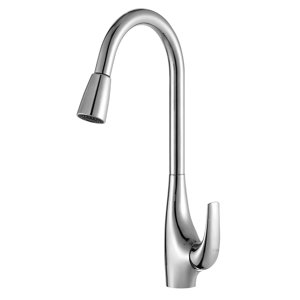 High Arch Single Handle Pull Down Kitchen Faucet with Dual Function Sprayer