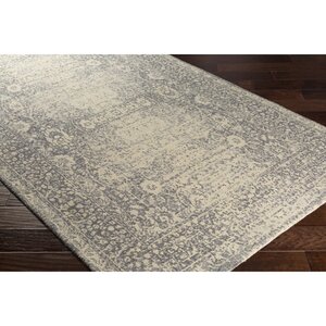 Anselma Hand-Loomed Neutral/Blue Area Rug