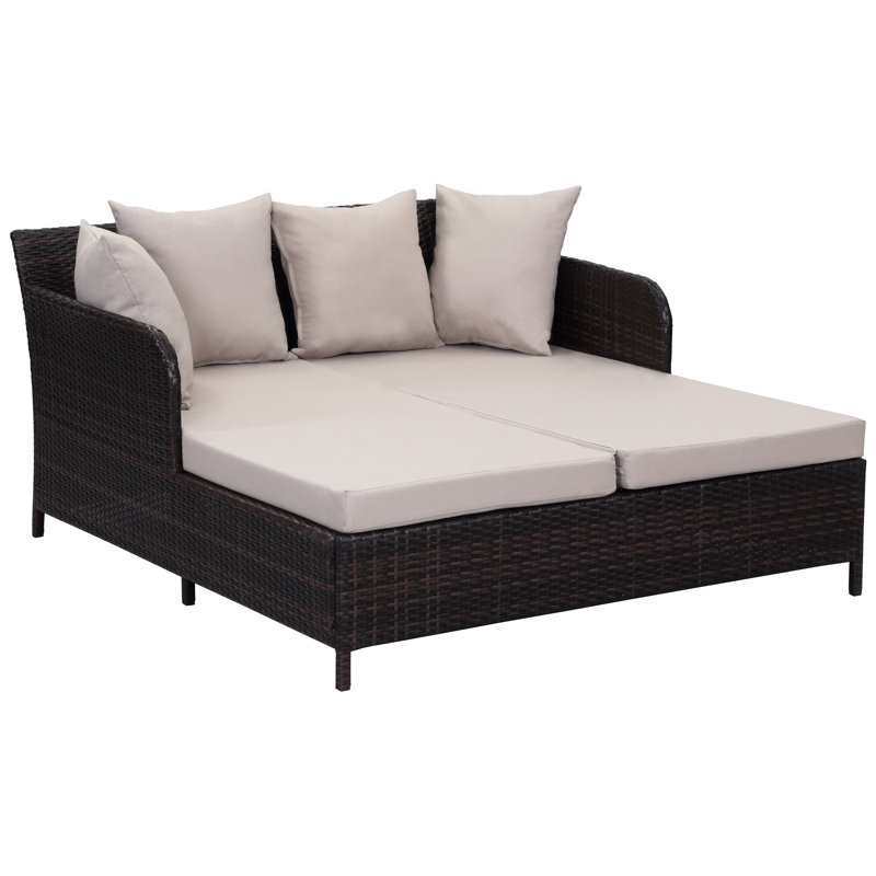 Andromeda Sun Double Chaise Lounge With Cushion Reviews Joss Main