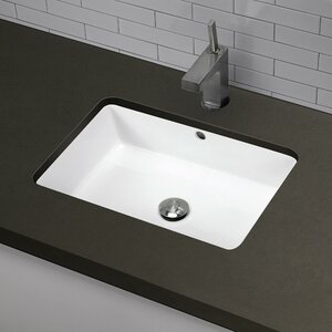Lilli Classically Redefined Rectangular Undermount Bathroom Sink with Overflow