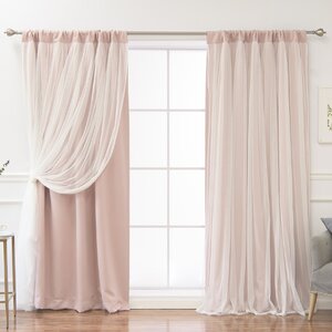 Harborcreek Curtain Solid Blackout Thermal Rod Pocket Curtain Panels