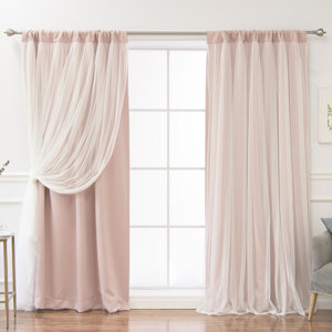 Harborcreek Curtain Solid Blackout Thermal Rod Pocket Curtain Panels