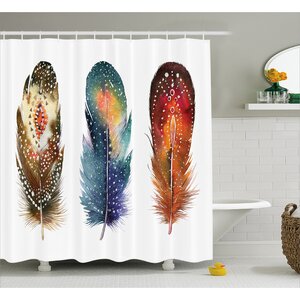 Indian Feathers Decor Shower Curtain