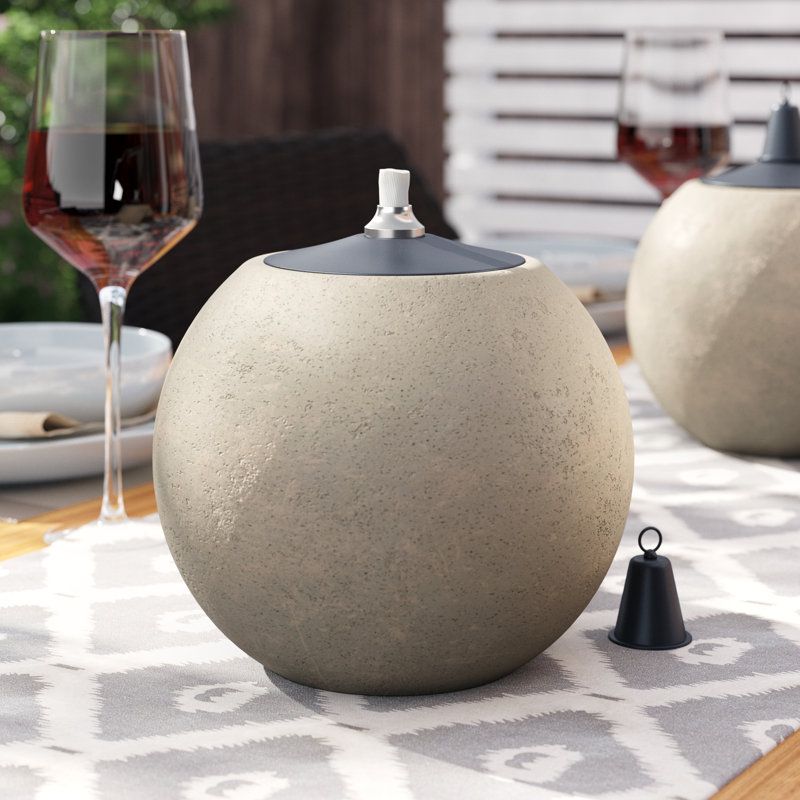 World Menagerie Yount 7 Stone Look Ball Outdoor Citronella Tabletop World Menagerie Yount 7 Stone Look Ball Outdoor Citronella Tabletop Torch Reviews Wayfair