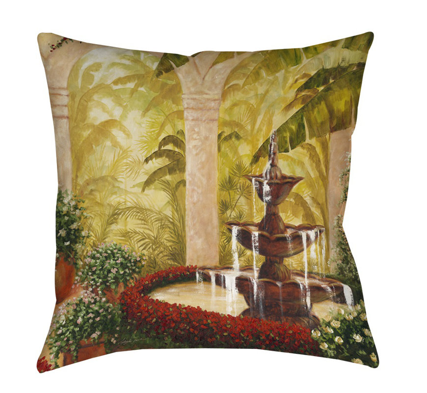 Manual Woodworkers & Weavers Palm Garden II Indoor/Outdoor Throw Pillow