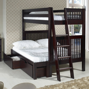 Oakwood Twin over Full Bunk Bed with Storage