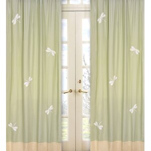 Dragonfly Dreams Semi-Sheer Rod Pocket Curtain Panels (Set of 2)