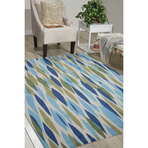 Gloria Blue/Green Indoor/Outdoor Area Rug