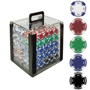 Holdem Poker Chip Set with Acrylic Carrier