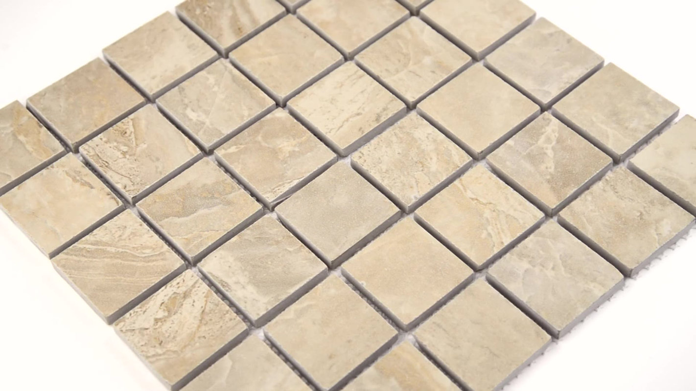 Msi Onyx 2 X Porcelain Mosaic Tile In Sand Reviews Wayfair Onyx 2 X Porcelain Mosaic Tile