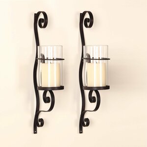 Iron Wall Sconce Candle Holder (Set of 2)